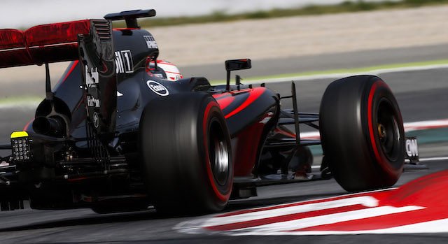 Jenson Button on track. Jenson Button on track.