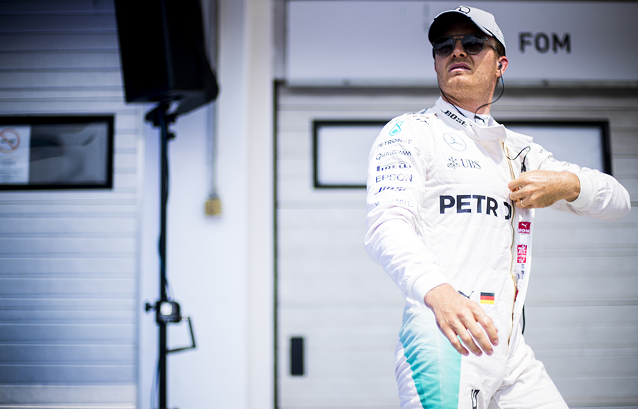 Nico Rosberg of Germany and Mercedes AMG Petronas is seen in the pitlane ahead of the Hungarian Formula One Grand Prix at Hungaroring on July 24, 2016 in Budapest, Hungary.