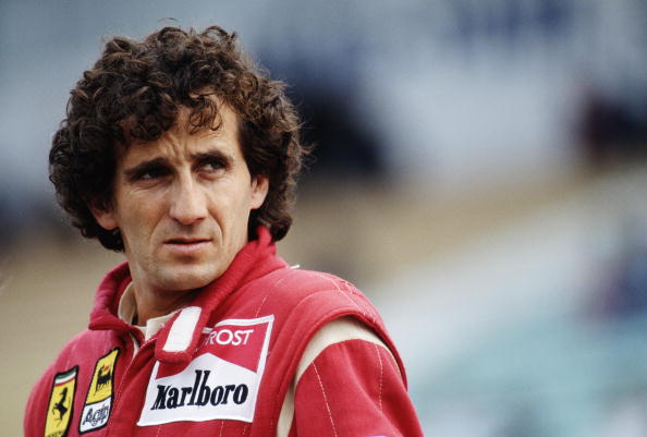 Alain Prost, driver of the #1 the Scuderia Ferrari 641 during pre season testing in February 1990 at the Autodromo Enzo e Dino Ferrari in Imola, San Marino. (Photo by Pascal Rondeau/Getty Images)
