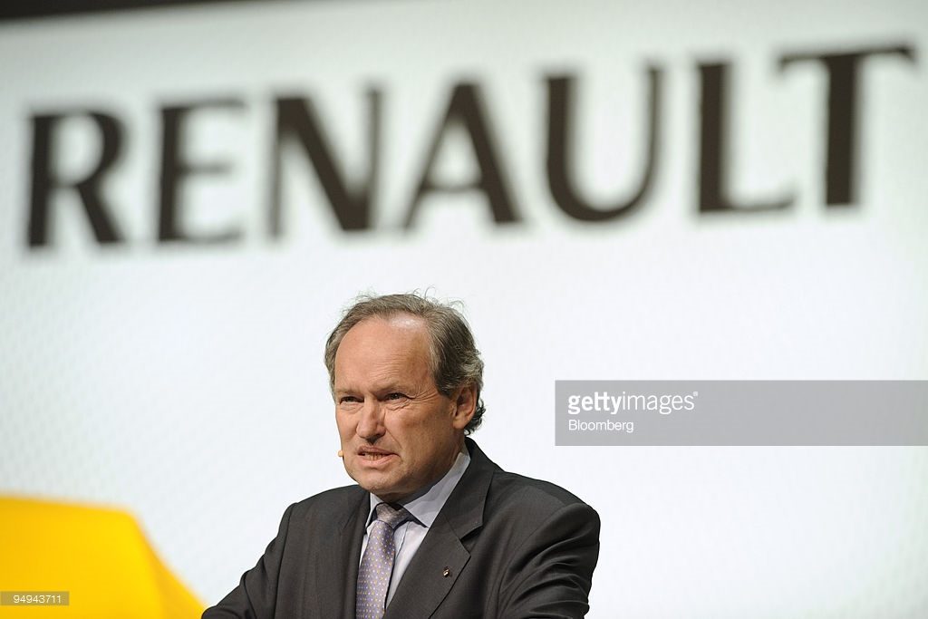 Jerome Stoll, president of Renault SA, speaks while on the Renault stand prior to the opening of the 79th Geneva International Motor Show in Geneva, Switzerland, on Tuesday, March 3, 2009. The Geneva International Motor Show runs from March 5 to 15. Photographer: Adrian Moser/Bloomberg News