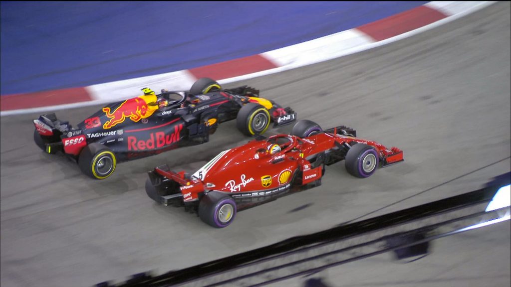 Verstappen nhảy cóc Vettel ở vòng 18
