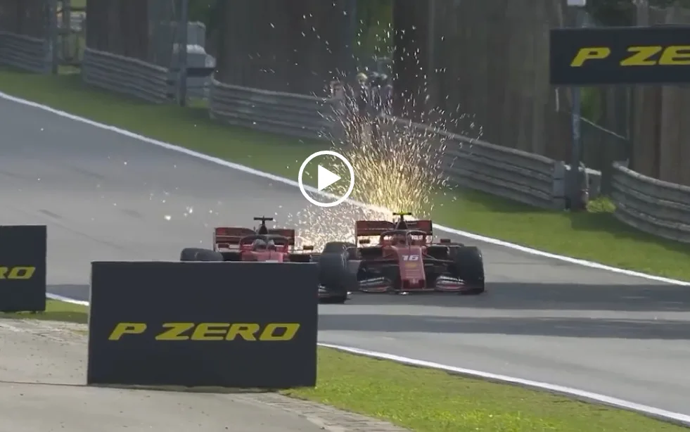 (Interlagos 2019) Video va chạm của Sebastian Vettel và Charles Leclerc