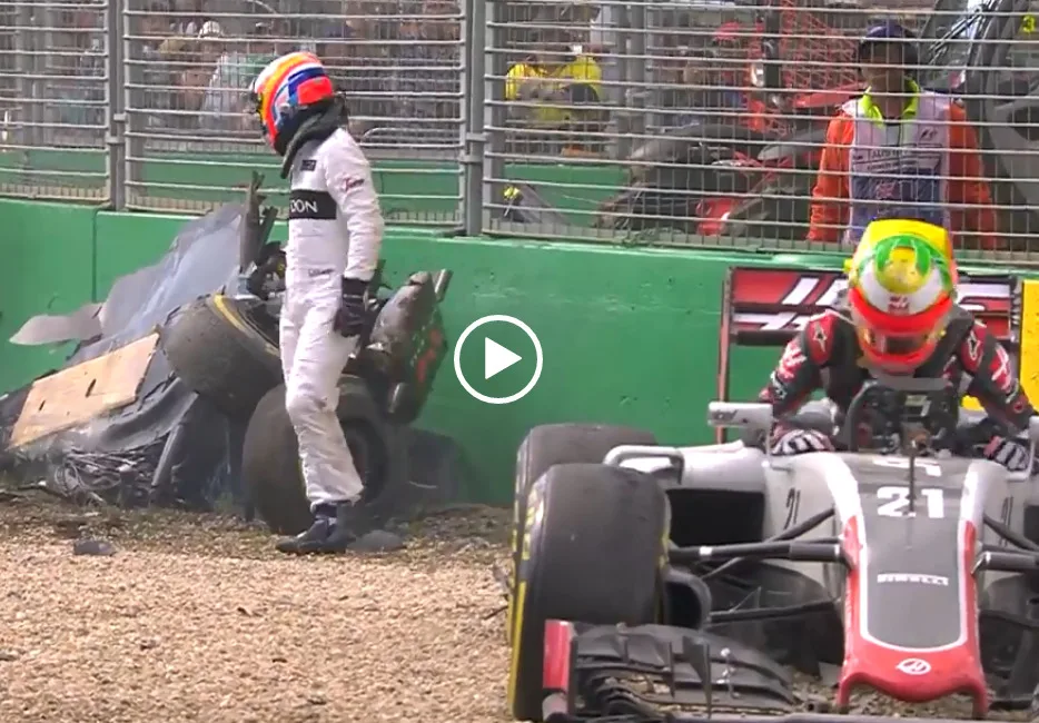 (Melbourne 2016) Tai nạn kinh hoàng của Fernando Alonso