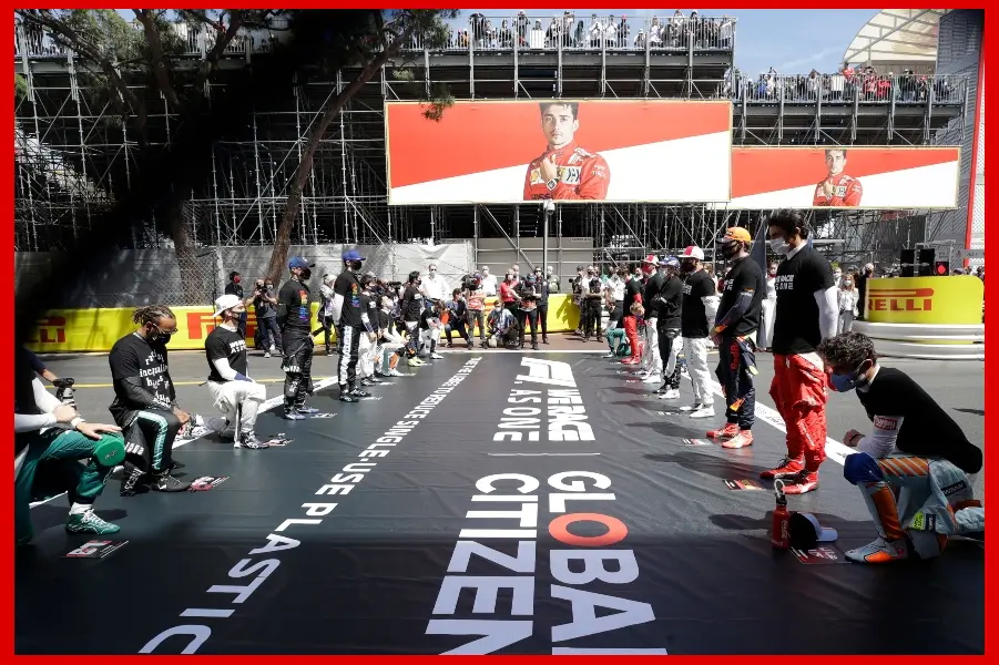 (Ảnh vui) Các tay đua F1 tham gia nghi lễ tri ân… Charles Leclerc trước GP Monaco 2021