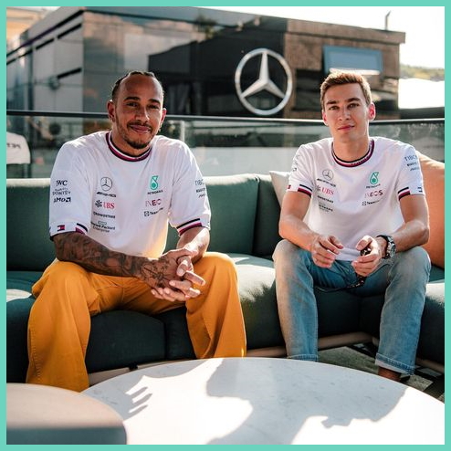 Lewis Hamilton và George Russell ở GP Hungary 2022