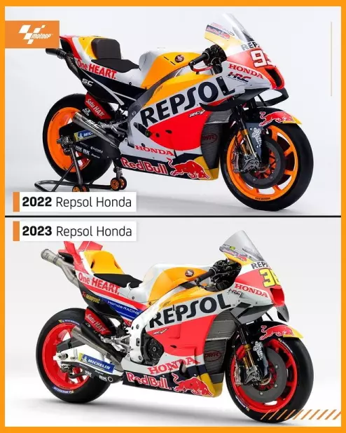 So sánh Honda RC213V 2022 và 2023