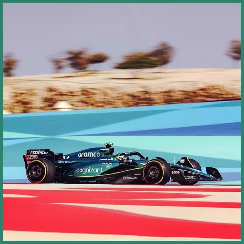 Fernando Alonso trong ngày đua thử đầu tiên của GP Bahrain 2023