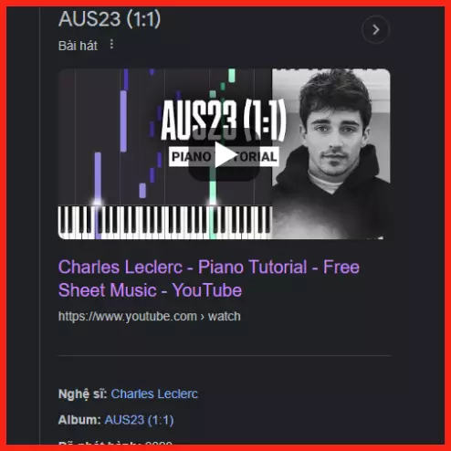 Charles Leclerc khoe tài piano, phát hành bản nhạc AUS23 (1:1) trên Spotify