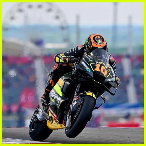 Chiếc mũ bảo hiểm AGV của Luca Marini ở chặng đua MotoGP Americas 2023