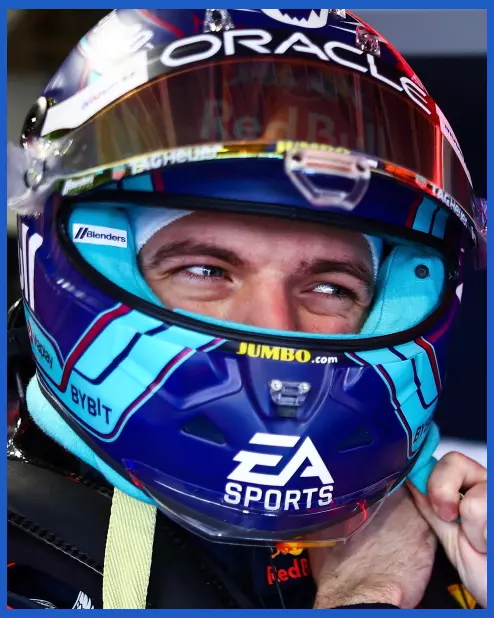 Chiếc mũ bảo hiểm Schuberth của Max Verstappen ở Miami 2023