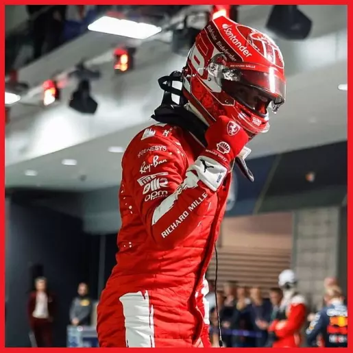Ảnh: Charles Leclerc ăn mừng pole GP Las Vegas 2023