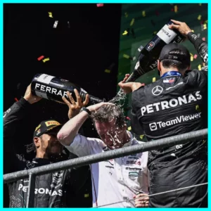 Ảnh: Mercedes ăn mừng podium GP Bỉ 2024