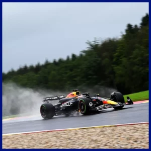 Ảnh: Max Verstappen ở cuộc đua phân hạng GP Bỉ 2024