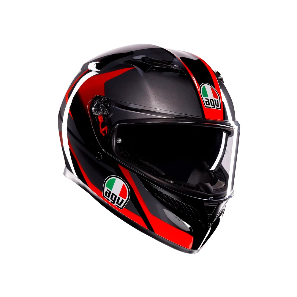 Nón bảo hiểm fullface AGV K3 Striga Black Grey Red có kính