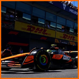 Tay đua Lando Norris của đội đua Mclaren ở phiên chạy Fp1 GP Úc 2025