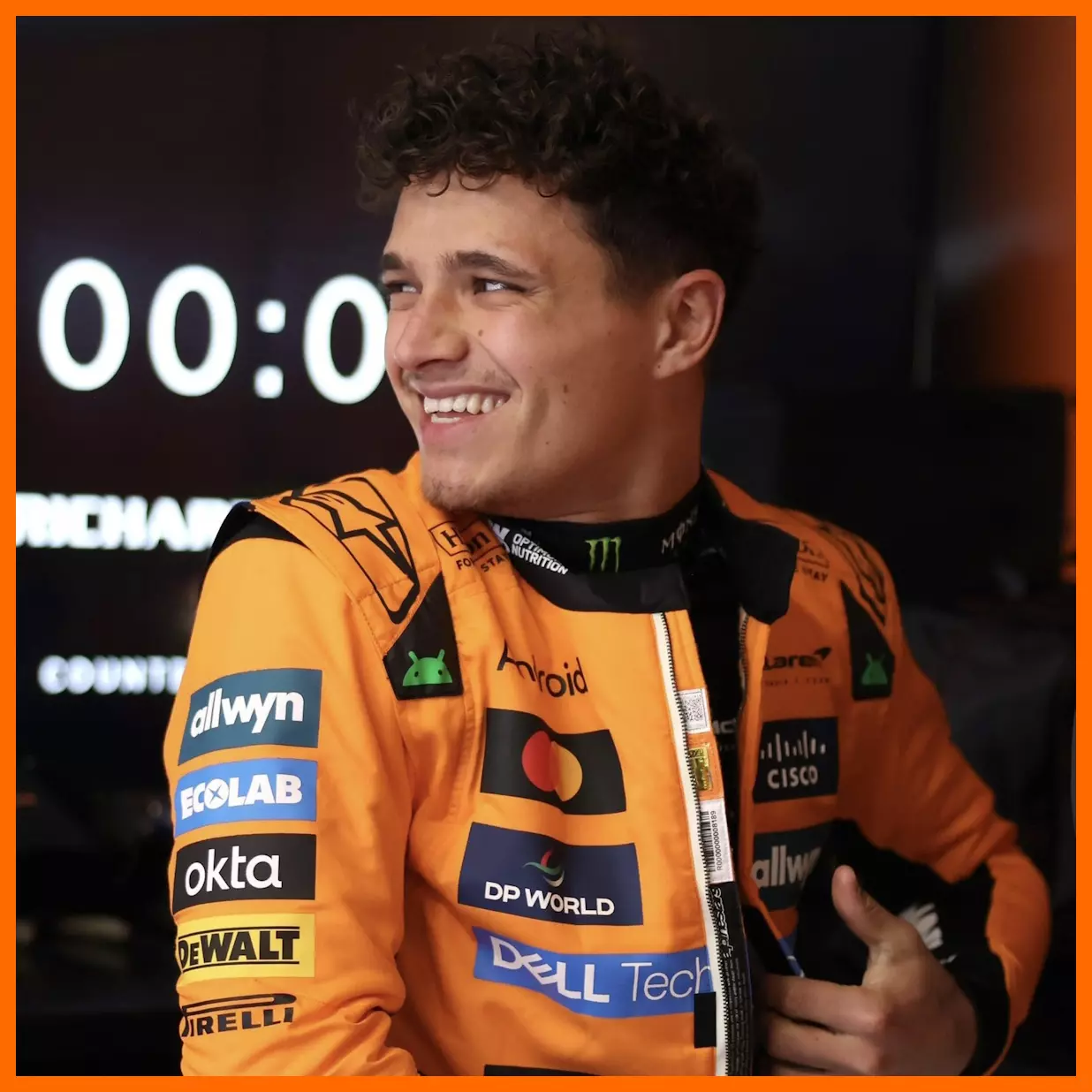 Lando Norris ở chặng đua GP Sao Paulo 2025 trường đua Interlagos